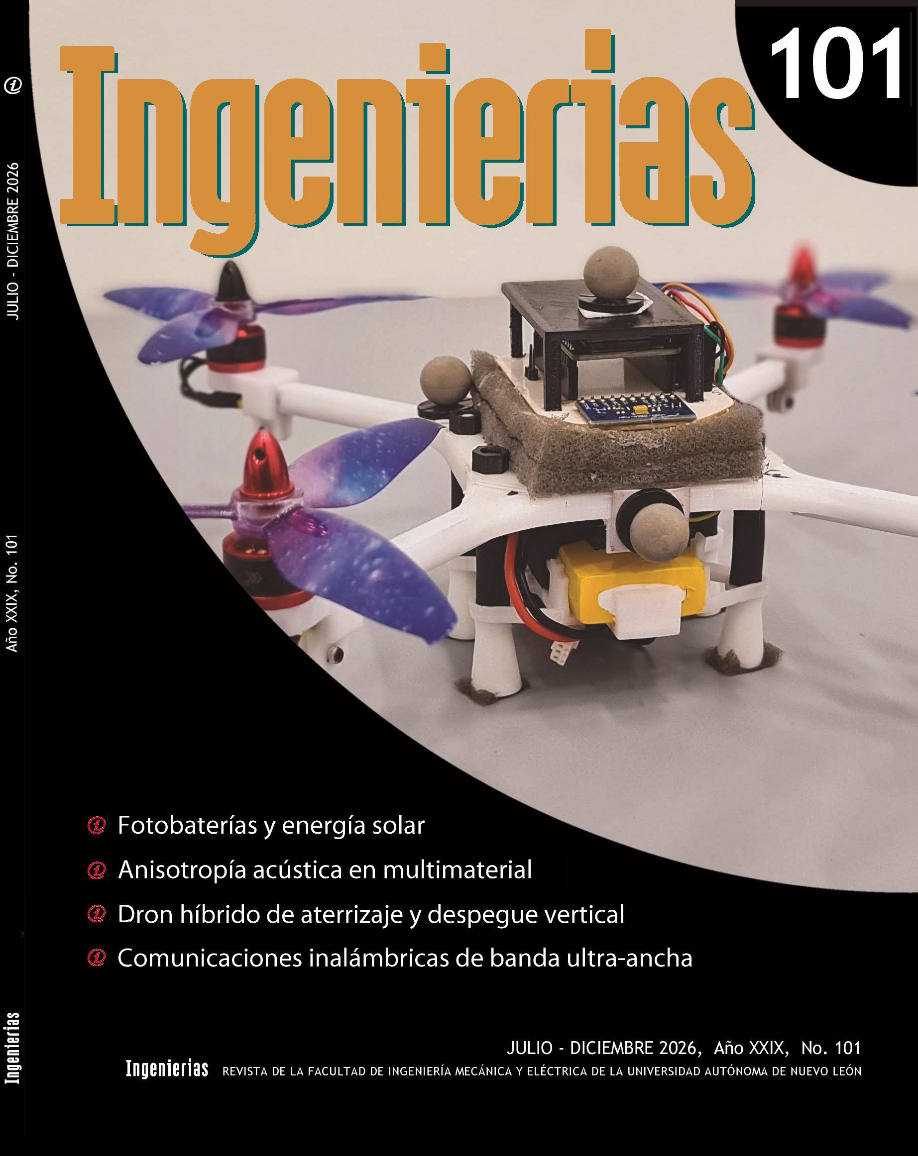 Portada: Cuadrirrotor, Centro de Investigación e Innovación en Ingeniería Aeronáutica (CIIIA) de la UANL.